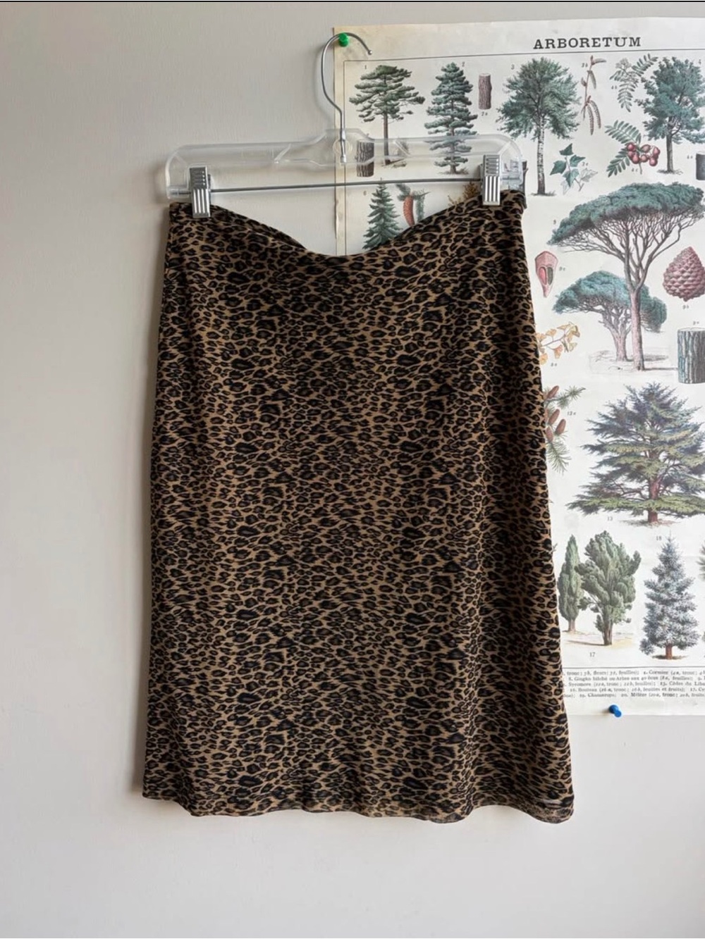 Vintage Empress Leopard Print Midi Skirt Small/medium